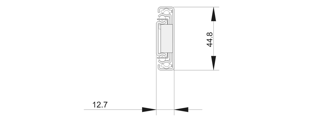 4501F三節(jié)緩沖鋼珠滑軌